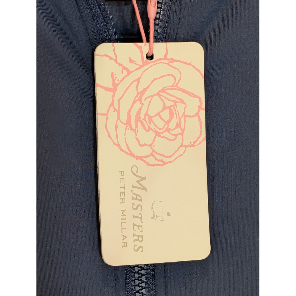 Masters Peter Millar Womens Navy Blue Full Zip Performance Golf Jacket Large NEW - Picture 6 of 7